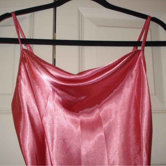 bebe cowl neck satin midi dress - Picture 2 of 4